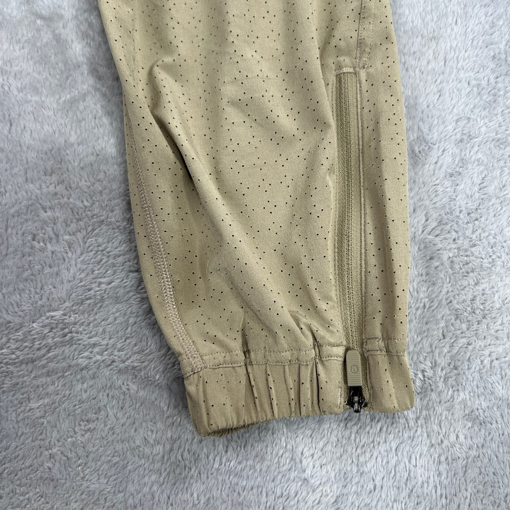 Lululemon Adapted State Perforated High-Rise Jogger Pants 8 Tan Women Activewear - Picture 8 of 11